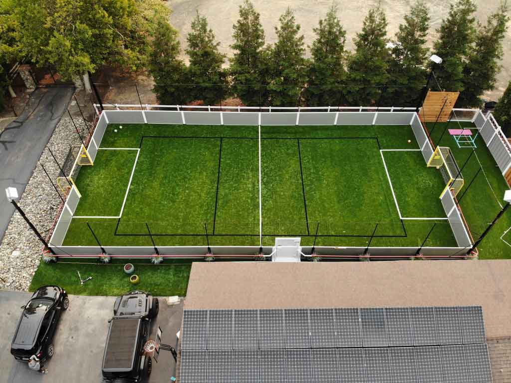 Backyard turf soccer field discount
